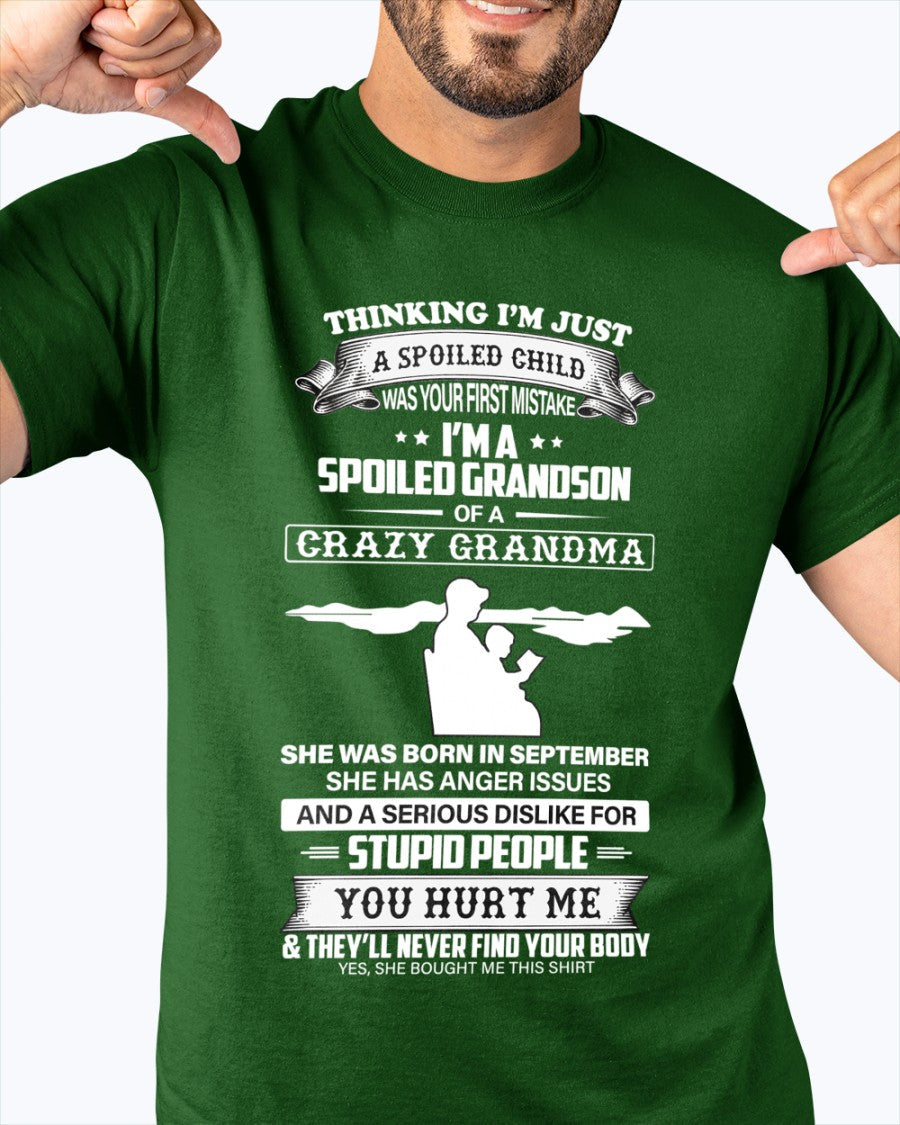 Spoiled by Grandma Shirt September Edition – From Grandma to Grandson NINA09 (SKU-GMS2-09)
