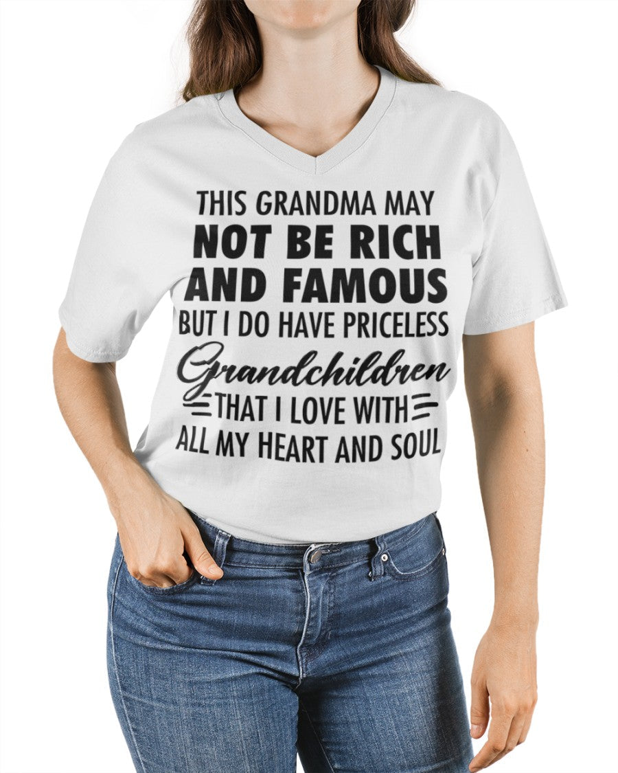 THIS GRANDMA MAY NOT BE RICH AND FAMOUS BUT I DO HAVE PRICELESS Grandchildren - from grandma NINA00