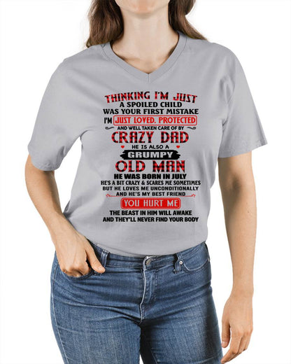 JULY - I'M JUST LOVED, PROTECTED AND WELL TAKEN CARE OF BY MY DAD - FROM DAD - NINA07 (SKU2603-108-07)