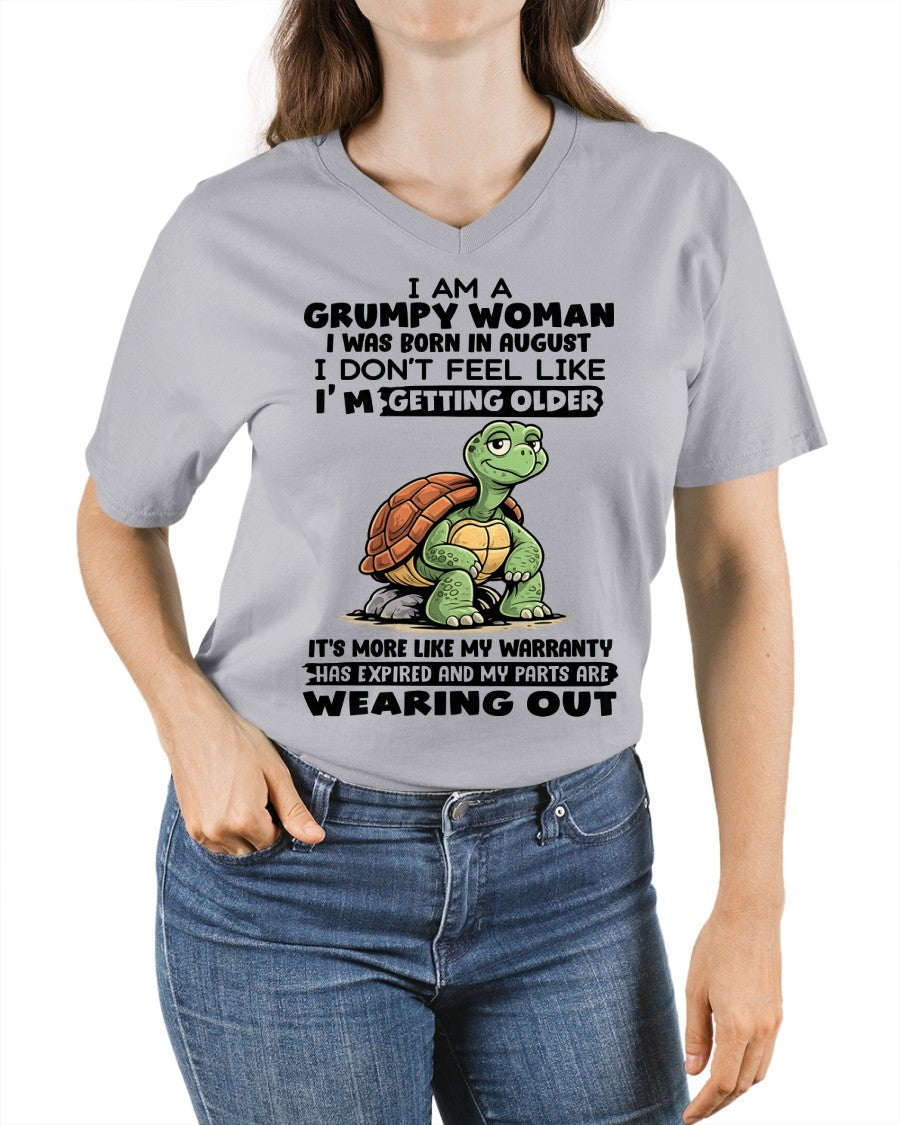 NINA08 - Funny Grumpy Woman Shirt Born in August – Birthday Gift Idea - FMA (SKU2602-178-08)