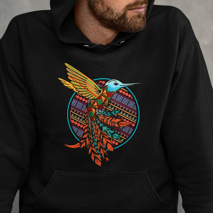 Native American T-Shirts, Vintage Native American Unisex T-Shirt/Hoodie/Sweatshirt HLT00 - Hummingbird Tribal Art Native American Indian Indigenous T-Shirt