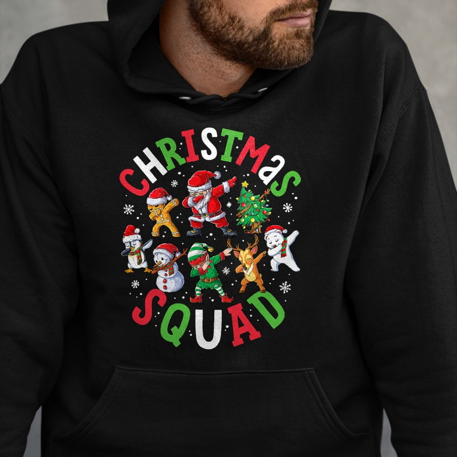 Christmas Squad Santa Dabbing Elf Family Matching Pajamas T-Shirt - Christmas Unisex T-Shirt/Hoodie/Sweatshirt - NINA00