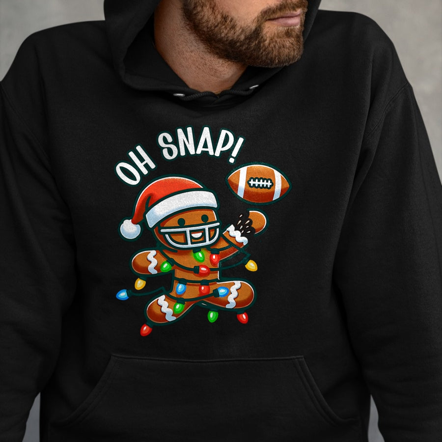 Funny Gingerbread Man Pajamas & PJs Xmas Holiday Oh Snap Gingerbreadman Christmas Football T-Shirt - Christmas Unisex T-Shirt/Hoodie/Sweatshirt - NINA00