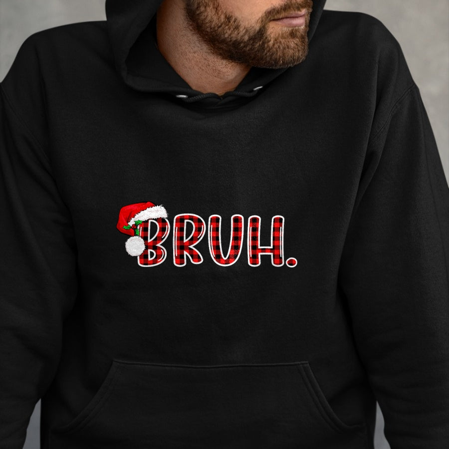 Bruh Funny Christmas Plaid Teens Boys Kids Xmas Pajamas T-Shirt - Christmas Unisex T-Shirt/Hoodie/Sweatshirt - NINA00