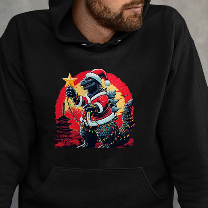 Xmas Christmas Santazilla Funny Holiday Monster Dinosaur T-Shirt - Christmas Unisex T-Shirt/Hoodie/Sweatshirt - NINA00