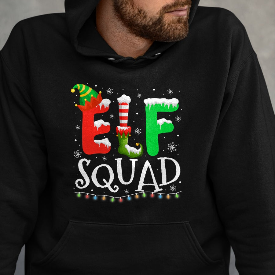 Elf Family Christmas Matching Pajamas Xmas Elf Squad T-Shirt - Christmas Unisex T-Shirt/Hoodie/Sweatshirt - NINA00