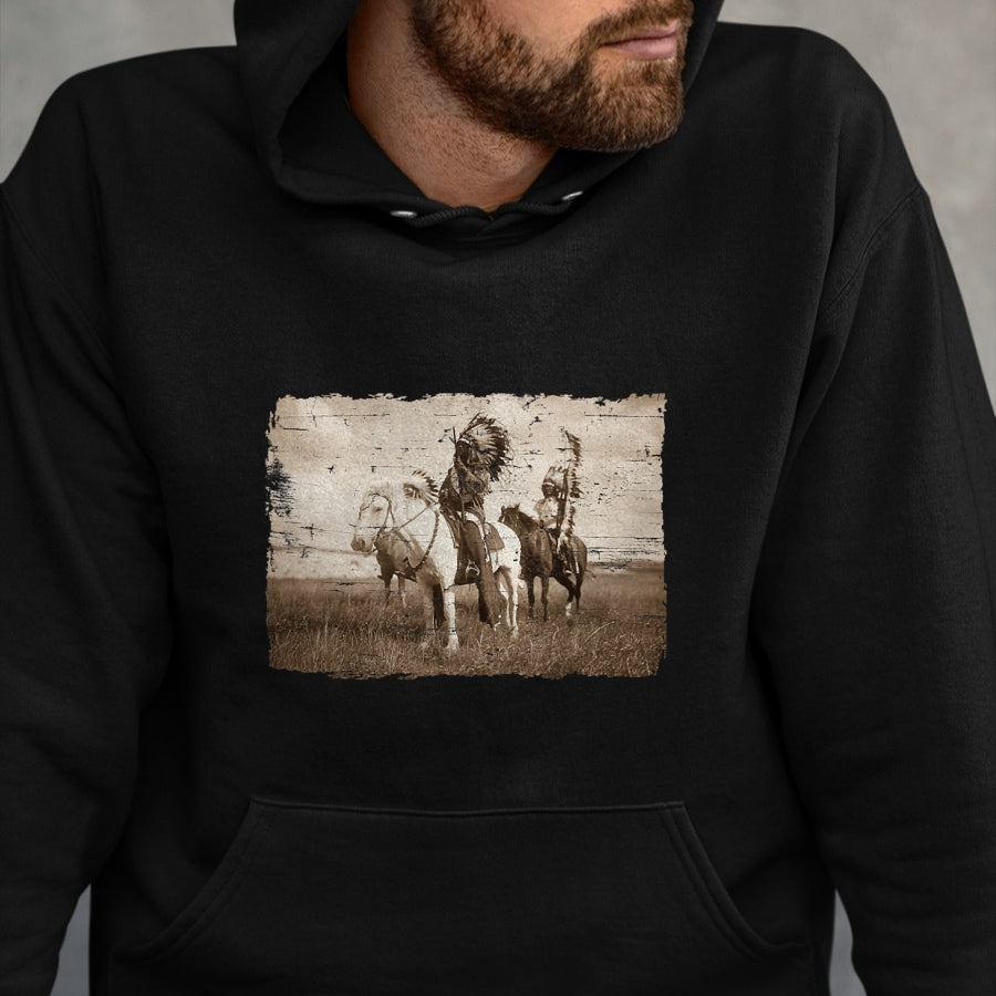 Native American T-Shirts, Vintage Native American Unisex T-Shirt/Hoodie/Sweatshirt HLT00 - Native American Chief Head Indians Warbonnets Headdress T-Shirt (1)