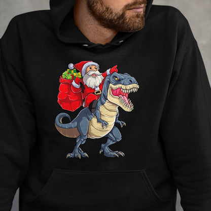 Dinosaur T rex Christmas Santa Boys Men Girls Xmas Squad T-Shirt - Christmas Unisex T-Shirt/Hoodie/Sweatshirt - NINA00