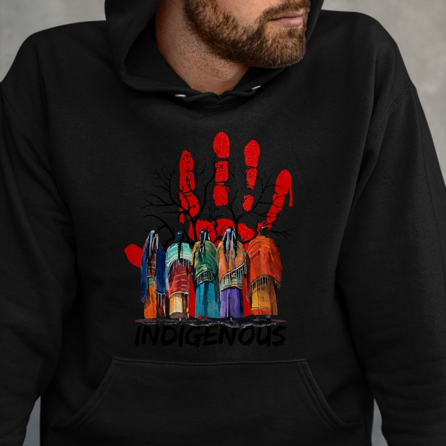 Native American T-Shirts, Vintage Native American Unisex T-Shirt/Hoodie/Sweatshirt HLT00 - Native American Indigenous People Stop MMIW T-Shirt