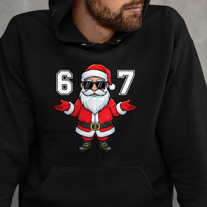 67 Meme Six Seven 6 7 Funny Santa Matching Xmas 67 Christmas T-Shirt - Christmas Unisex T-Shirt/Hoodie/Sweatshirt - NINA00
