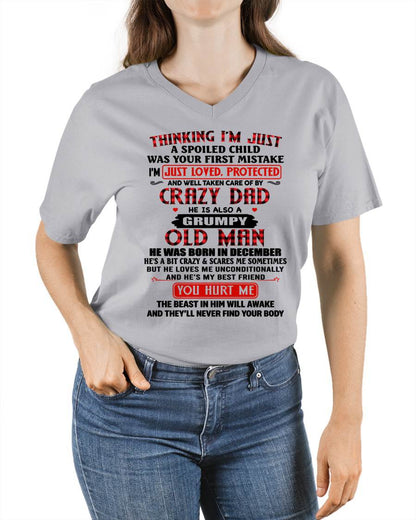 DECEMBER - I'M JUST LOVED, PROTECTED AND WELL TAKEN CARE OF BY MY DAD - FROM DAD - NINA12 (SKU2603-108-12)