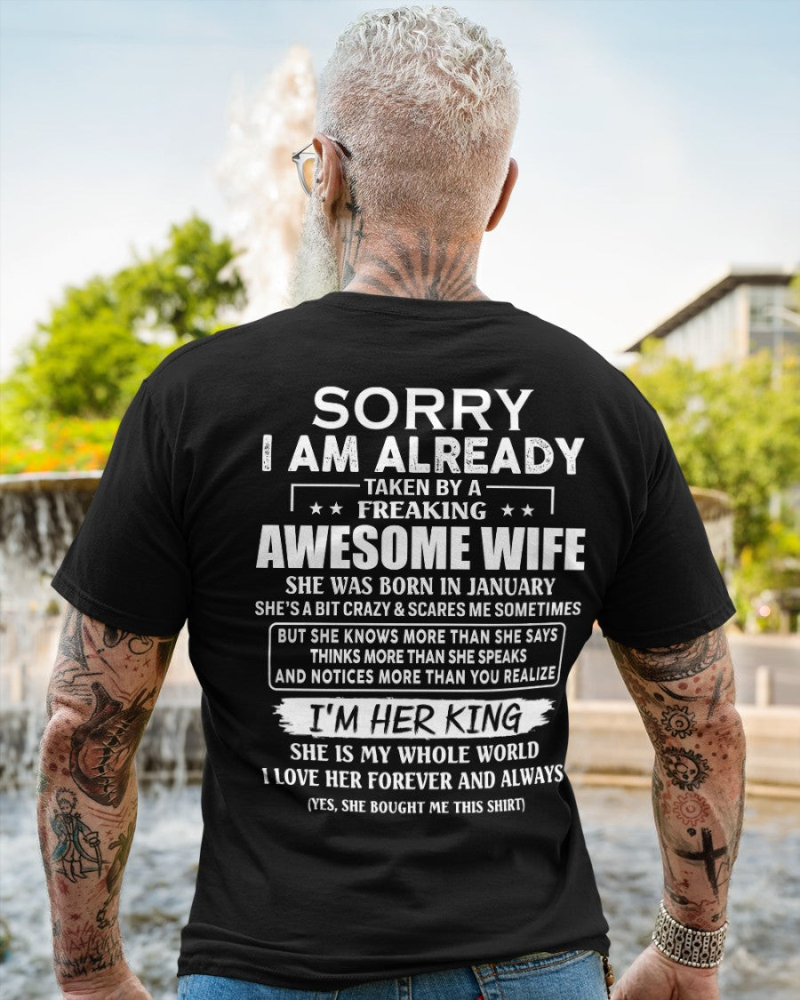 Awesome wife January - Perfect gift for husband from wife - NINA01 (SKU68-79-01)