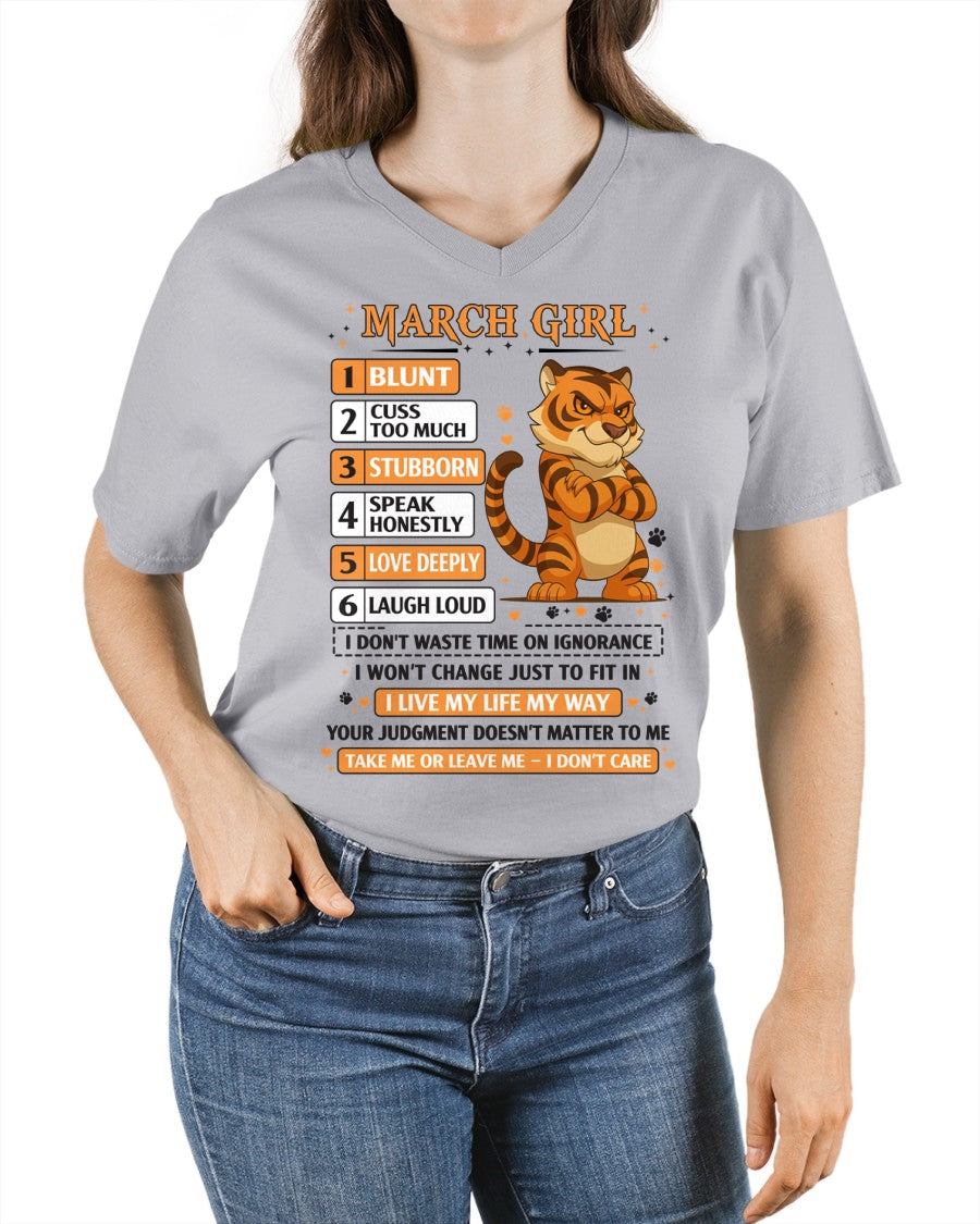 "I AM A MARCH GIRL" - Birthday Gift For March Girls - FMA NINA03 (SKU2602-219-03)