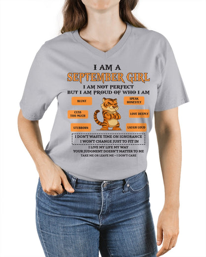 "I AM A SEPTEMBER GIRL" - Birthday Gift For September Girls - FMA NINA09 (SKU26T-01-62-09)
