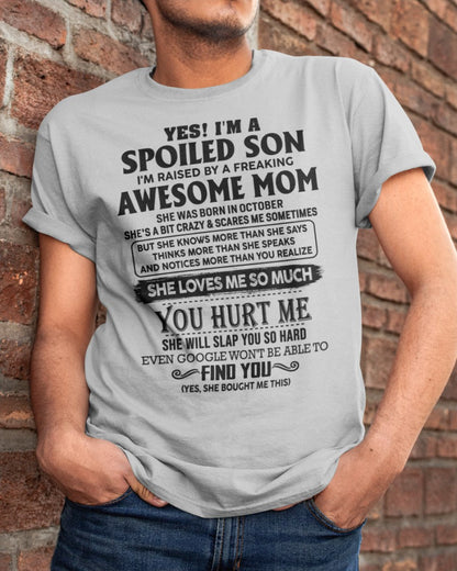 October - Awesome Mom - Perfect gift for son From Mom - NINA10 (SKU-SPW-10)