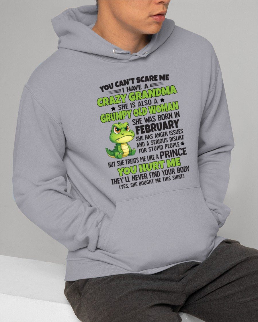 FEBRUARY - YOU CAN'T SCARE ME - FOR GRANDSON - GIFT FROM GRANDMA - NINA02 (SKU09-85-02)