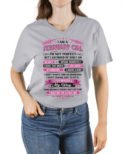 "I AM A FEBRUARY GIRL" - Birthday Gift For February Girls - FMA NINA02 (SKU26T-01260-02)