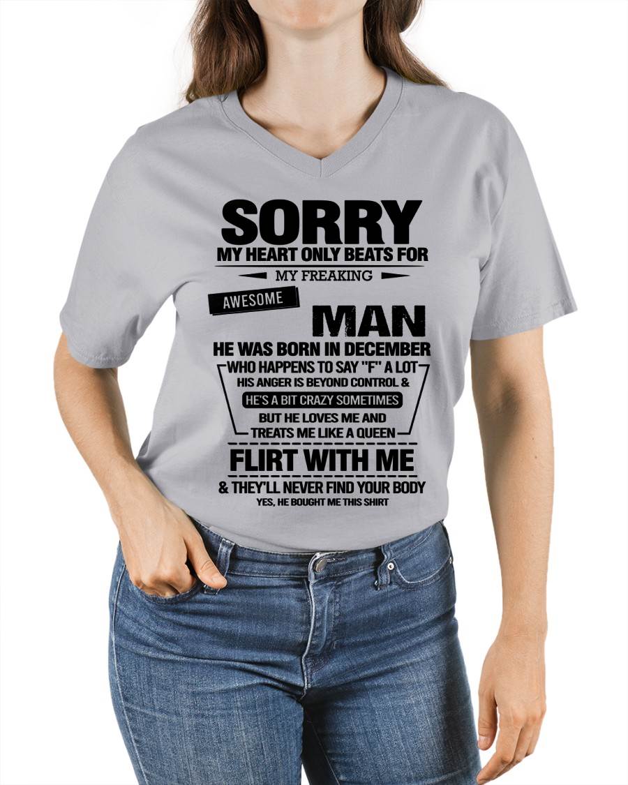 DECEMBER - SORRY MY HEART ONLY BEATS FOR MY FREAKING AWESOME MAN - FROM HUSBAND - NINA12 (SKU26T-01-34-12)