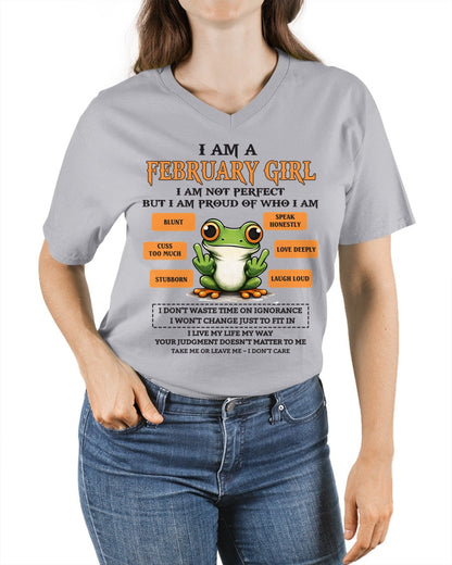 "I AM A FEBRUARY GIRL" - Birthday Gift For February Girls - FMA NINA02 (SKU2602-189-02)