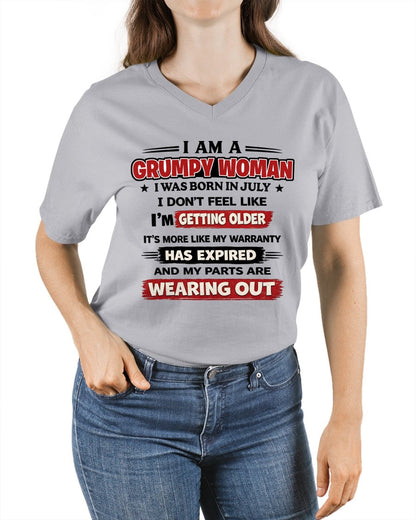 NINA07 - Funny Grumpy Woman Shirt Born in July – Birthday Gift Idea - FMA (SKU2602-177-07)