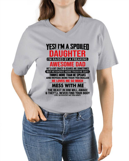 I'M RAISED BY A FREAKING AWESOME DAD - Gift for Daughter From Dad - NINA00 (SKU2610-134-00)