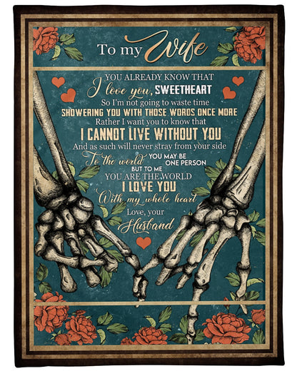 Special blanket for wife - from husband