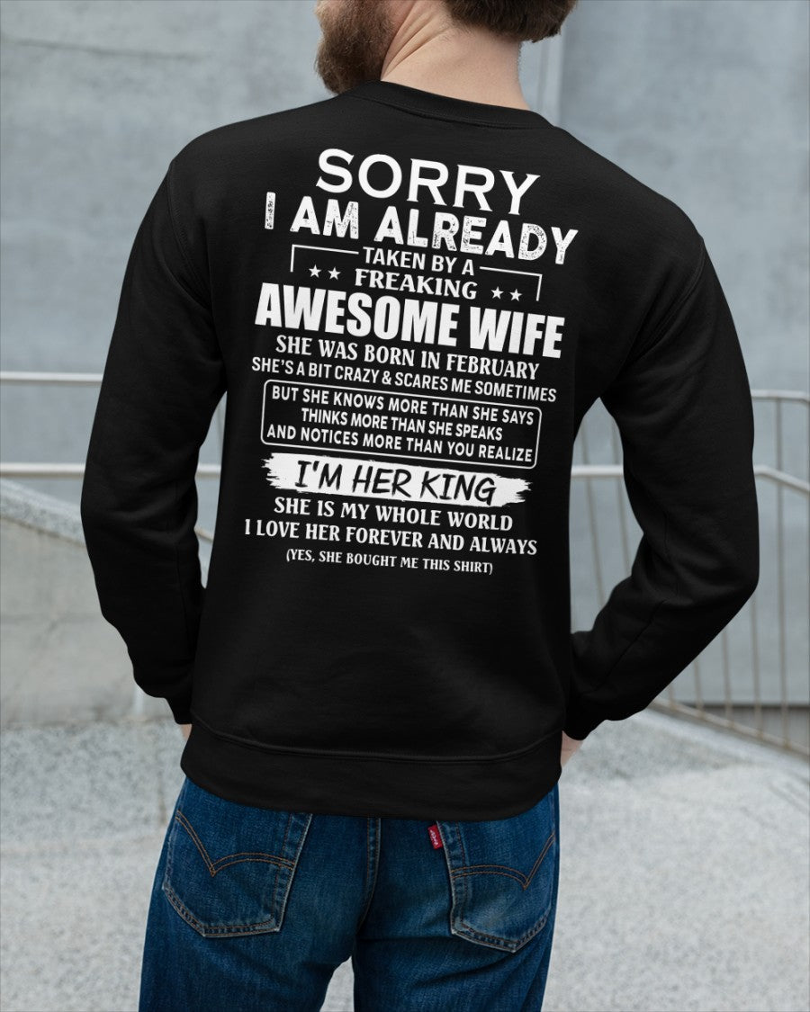 Awesome wife February - Perfect gift for husband from wife - NINA02 (SKU68-79-02)