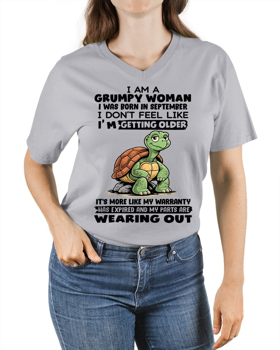 NINA09 - Funny Grumpy Woman Shirt Born in September – Birthday Gift Idea - FMA (SKU2602-178-09)