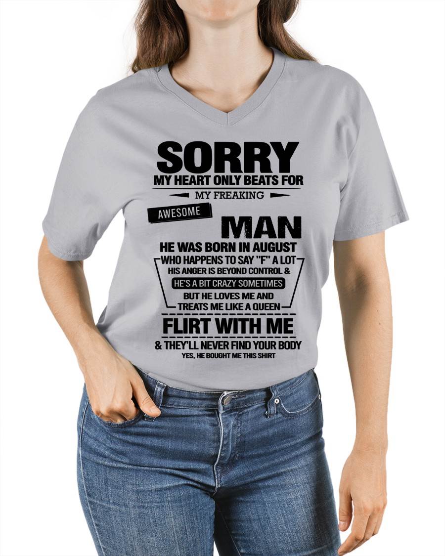 AUGUST - SORRY MY HEART ONLY BEATS FOR MY FREAKING AWESOME MAN - FROM HUSBAND - NINA08 (SKU26T-01-34-08)