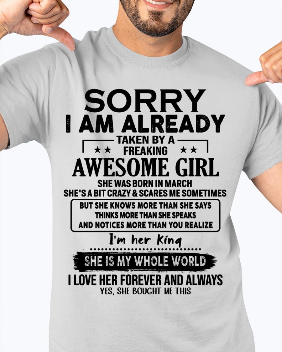 March - Awesome Girl born in March - Special gift for your boyfriend - From Wife NINA03 (SKU.AT16)