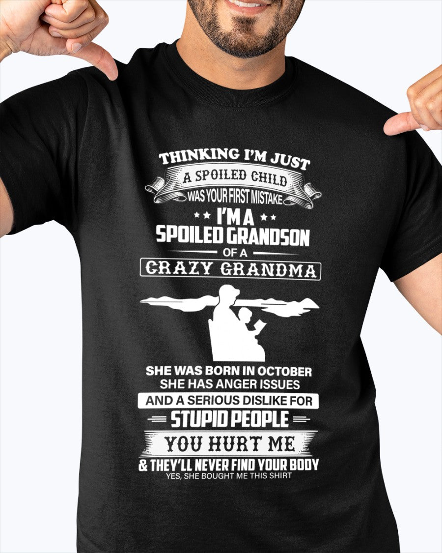 Spoiled by Grandma Shirt October Edition – From Grandma to Grandson NINA10 (SKU-GMS2-10)