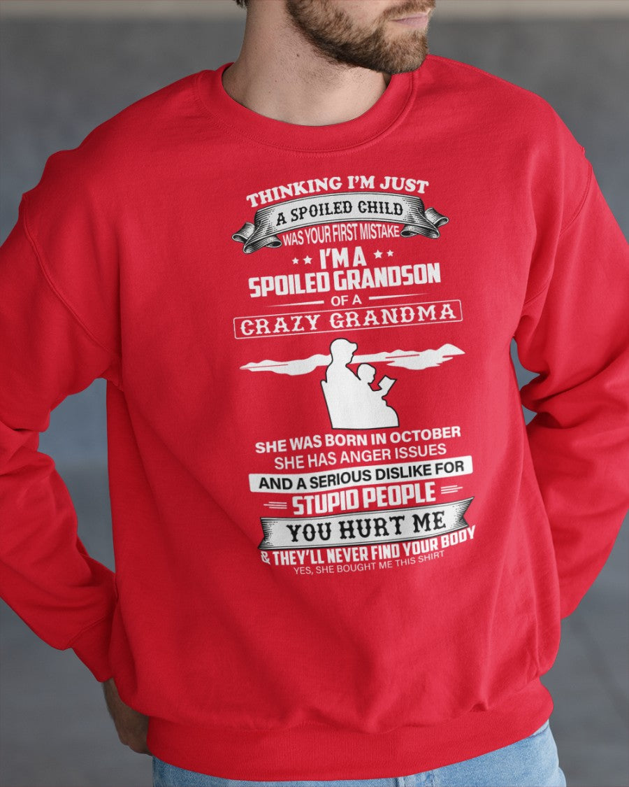 Spoiled by Grandma Shirt October Edition – From Grandma to Grandson NINA10 (SKU-GMS2-10)