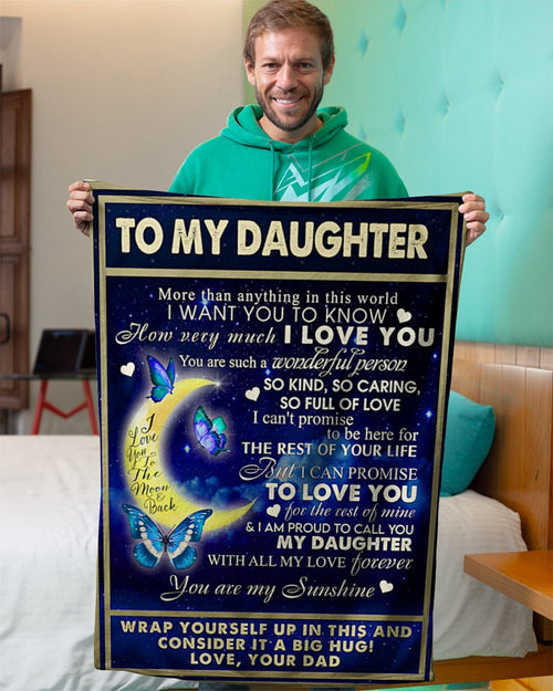 Special gift for your daughter blanket - from Dad (SKU2609-166)