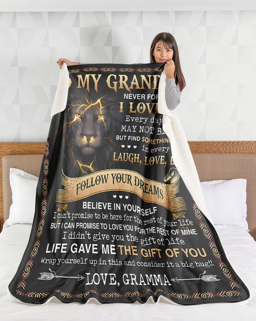 Special Gift For Your Grandson Blanket - From Grandma (SKUB09-43)