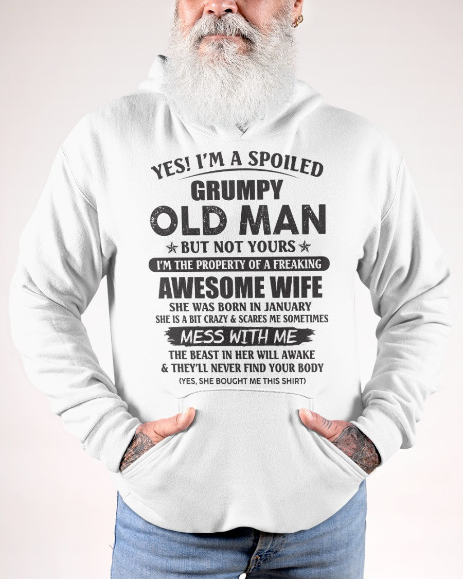 Awesome wife January - Perfect gift for your husband from wife - NINA01 (SKU96-68-01)