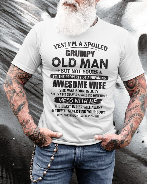 Awesome wife July- Perfect gift for husband from wife - NINA07 (SKU96-68-07)