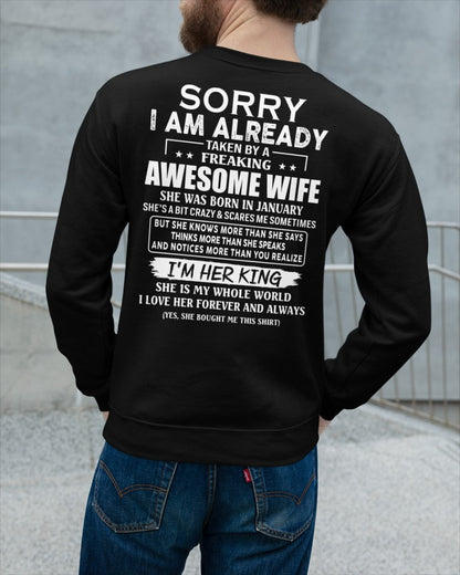 Awesome wife January - Perfect gift for husband from wife - NINA01 (SKU68-79-01)