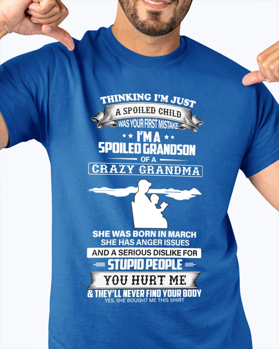 Spoiled by Grandma Shirt March Edition – From Grandma to Grandson NINA03 (SKU-GMS2-03)