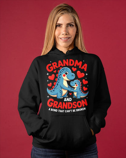 GRANDMA AND GRANDSON A BOND THAT CAN'T BE BROKEN DINOSAUR UNISEX T-SHIRT NINA00 (SKU-GMS3)