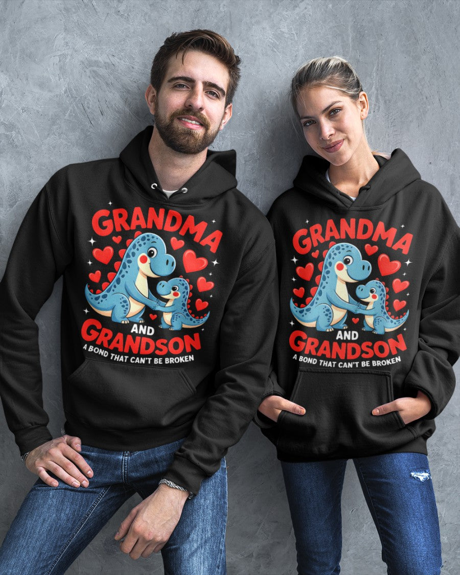 GRANDMA AND GRANDSON A BOND THAT CAN'T BE BROKEN DINOSAUR UNISEX T-SHIRT NINA00 (SKU-GMS3)