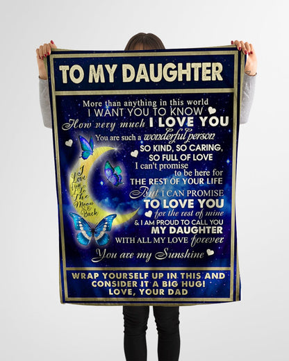 Special gift for your daughter blanket - from Dad