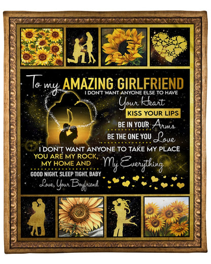 Special gift for Girlfriend Blanket From Boyfriend