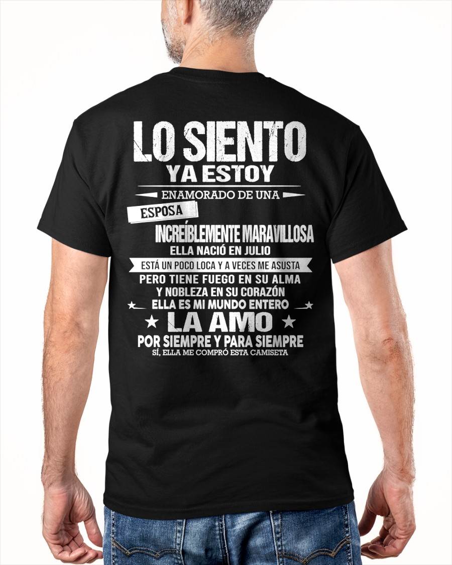 JULIO - YA ESTOY ENAMORADO DE UNA ESPOSA INCREÍBLEMENTE MARAVILLOSA - Regalo especial para tu novio o esposo - NINA07 (SKU2605-328-07)