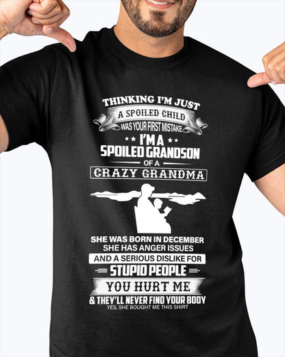Spoiled by Grandma Shirt December Edition – From Grandma to Grandson NINA12 (SKU-GMS2-12)