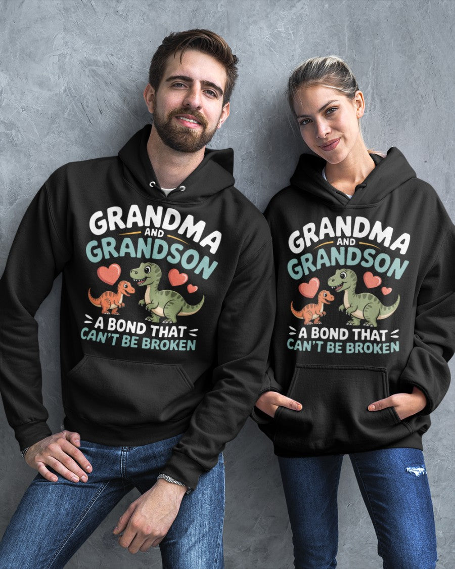 GRANDMA AND GRANDSON A BOND THAT CAN'T BE BROKEN DINOSAUR UNISEX T-SHIRT - NINA00 (SKU-GMS5)