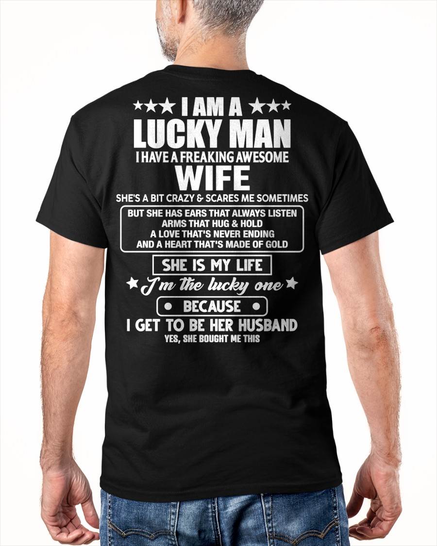 SHE IS MY LIFE I'M THE LUCKY ONE BECAUSE I GET TO BE HER HUSBAND - FROM WIFE - NINA00 (SKU2602-209-00)
