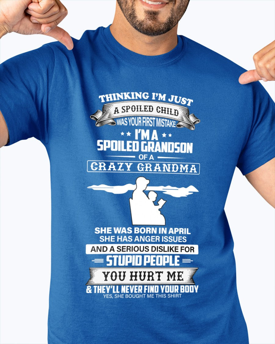 Spoiled by Grandma Shirt April Edition – From Grandma to Grandson NINA04 (SKU-GMS2-04)