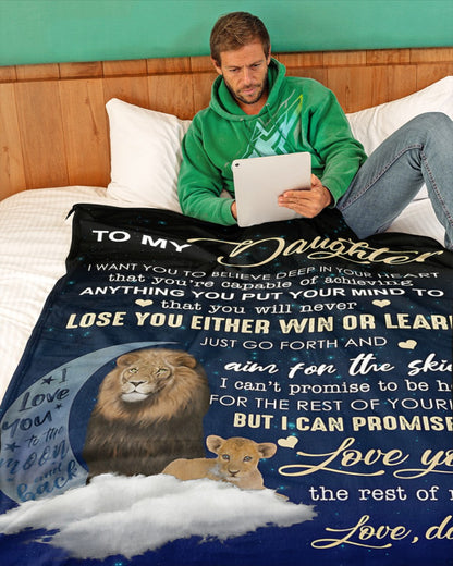 BLANKET FOR DAUGHTER - GIFT FROM DAD - COMFORT & WARMTH GIFT NTTD00