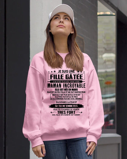 MARS - T-SHIRT JE SUIS UNE FILLE CHANCEUSE – CADEAU TOUCHANT DE MAMAN INCROYABLE - fr03 / NINA03 (SKU26T-0190-03)
