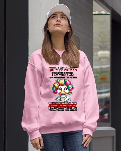 AUGUST - GRUMPY WOMAN - BIRTHDAY SHIRT FOR WOMEN - FMA / NINA08 (SKU26T-01-22-08)